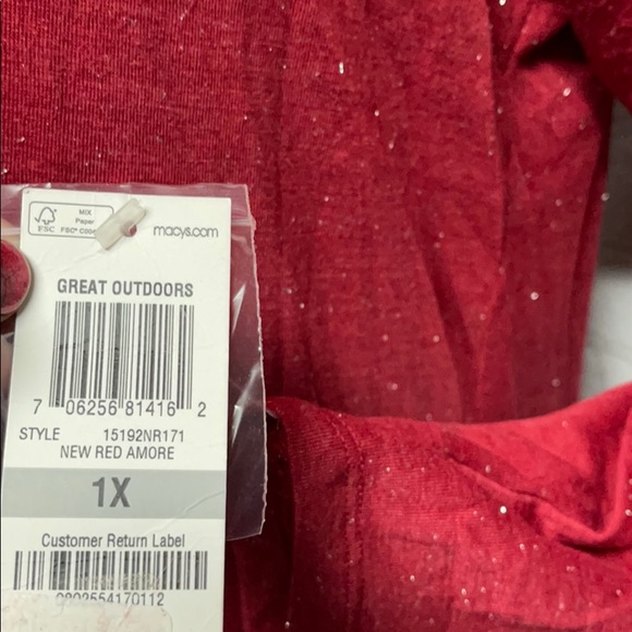 🎉SALE🎉 NWT Style & Co Shoulder Red Cut-Out 1X - Picture 9 of 16